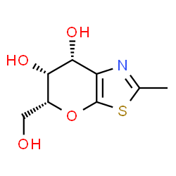 5H-Pyrano[3,2-d]thiazole-6,7-diol, 6,7-dihydro-5-(hydroxymethyl)-2-methyl-, (5R,6R,7R)- (9CI) Structure