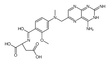 (2S)-2-[[4-[(2,4-diaminopteridin-6-yl)methyl-methylamino]-2-methoxybenzoyl]amino]butanedioic acid Structure