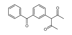 3-(3-benzoylphenyl)pentane-2,4-dione Structure