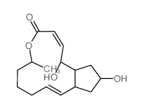 4H-Cyclopent[f]oxacyclotridecin-4-one,1,6,7,8,9,11a,12,13,14,14a-decahydro-1,13-dihydroxy-6-methyl-,(1R,2E,6S,10E,11aS,13R,14aR)- Structure