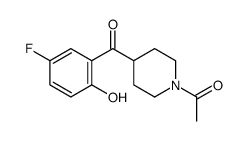 1-乙酰基-4-(5-氟-2-羟基苯甲酰基)哌啶结构式