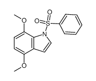 1-benzenesulfonyl-4,7-dimethoxy-1H-indole Structure