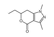 6-ethyl-1,3-dimethyl-6,7-dihydropyrano[4,3-c]pyrazol-4-one Structure