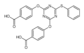 4-[[4-(4-carboxyphenoxy)-6-phenylsulfanyl-1,3,5-triazin-2-yl]oxy]benzoic acid Structure