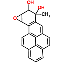 7-Methyl-7,8,8a,9a-tetrahydrobenzo[1,12]tetrapheno[10,11-b]oxirene-7,8-diol结构式