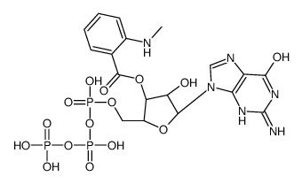 2'(3')-O-(N-methyl)anthraniloylguanosine 5'-triphosphate structure