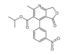 isopropyl 2-methyl-4-(3-nitrophenyl)-5-oxo-5,7-dihydrofuro-<3,4-b>-3-pyridinecarboxylate Structure