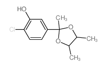 2-chloro-5-(2,4,5-trimethyl-1,3-dioxolan-2-yl)phenol structure