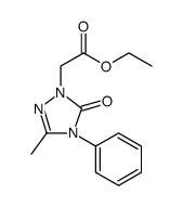 1H-1,2,4-Triazole-1-acetic acid, 4,5-dihydro-3-methyl-5-oxo-4-phenyl-, ethyl ester结构式