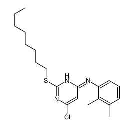 6-chloro-N-(2,3-dimethylphenyl)-2-octylsulfanylpyrimidin-4-amine结构式