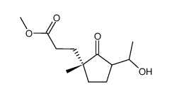 methyl 3-((1R)-3-(1-hydroxyethyl)-1-methyl-2-oxocyclopentyl)propanoate Structure