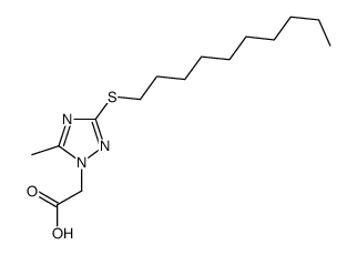 2-(3-decylsulfanyl-5-methyl-1,2,4-triazol-1-yl)acetic acid Structure