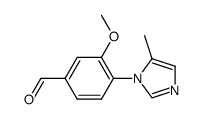 3-methoxy-4-(5-methyl-1H-imidazol-1-yl)benzaldehyde结构式