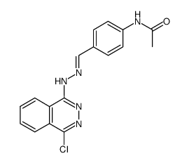 N-(4-((2-(4-chlorophthalazin-1-yl)hydrazono)methyl)phenyl)acetamide结构式
