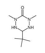 6-tert-Butyl-1,4,5,6-tetrahydro-2,4-dimethyl-1,2,4,5-tetrazin-3(2H)-on结构式