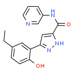 5-(5-ethyl-2-hydroxyphenyl)-N-(pyridin-3-yl)-1H-pyrazole-3-carboxamide结构式