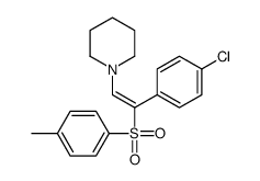 1-[2-(4-chlorophenyl)-2-(4-methylphenyl)sulfonylethenyl]piperidine Structure