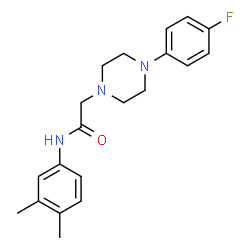 N-(3,4-DIMETHYLPHENYL)-2-[4-(4-FLUOROPHENYL)PIPERAZINO]ACETAMIDE Structure