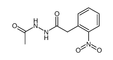 o-nitrophenylacetic acid 2-acetylhydrazide Structure