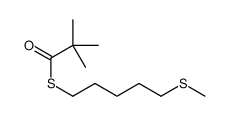 S-(5-methylsulfanylpentyl) 2,2-dimethylpropanethioate结构式