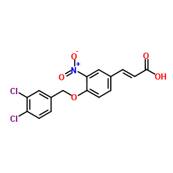 3-(4-[(3,4-DICHLOROBENZYL)OXY]-3-NITROPHENYL)ACRYLIC ACID结构式