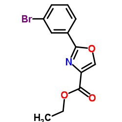 Ethyl 2-(3-bromophenyl)-1,3-oxazole-4-carboxylate structure