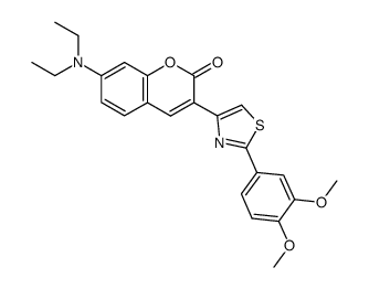 7-Diethylamino-3-[2-(3,4-dimethoxy-phenyl)-thiazol-4-yl]-chromen-2-one结构式