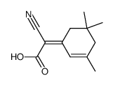 Cyano-[3,5,5-trimethyl-cyclohex-2-en-(Z)-ylidene]-acetic acid Structure