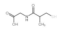 N-(3-巯基-2-甲基丙酰基)甘氨酸结构式