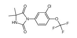 3-(3-chloro-4-trifluoromethoxyphenyl)-5,5-dimethyl-hydantoin结构式