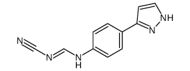 N-cyano-N'-[4-(1H-pyrazol-5-yl)phenyl]methanimidamide Structure