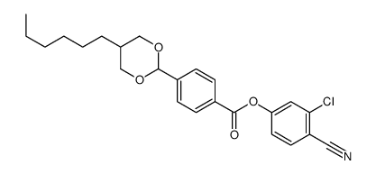 (3-chloro-4-cyanophenyl) 4-(5-hexyl-1,3-dioxan-2-yl)benzoate Structure