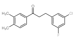 3-(3-CHLORO-5-FLUOROPHENYL)-3',4'-DIMETHYLPROPIOPHENONE structure