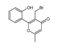 3-(bromomethyl)-2-(2-hydroxyphenyl)-6-methylpyran-4-one Structure