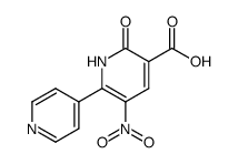 1,2-dihydro-5-nitro-2-oxo-6-(4-pyridyl)nicotinic acid Structure