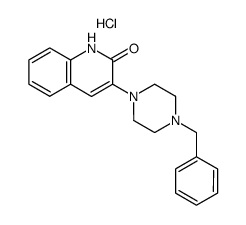 3-(4-benzyl-1-piperazinyl)-2(1H)-quinoline hydrochloride结构式