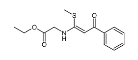 3-Methylthio-3-(α-ethoxycarbonylmethyl)-amino-1-phenyl-2-propen-1-one结构式