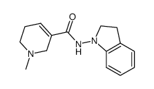 N-(2,3-dihydro-1H-indol-1-yl)-1-methyl-1,2,5,6-tetrahydro-pyridine-3-carboxamide结构式
