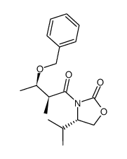 3-(3-benzyloxy-2-methyl-butyryl)-4-isopropyl-oxazolidin-2-one结构式