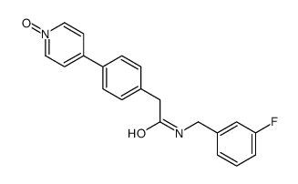 N-[(3-fluorophenyl)methyl]-2-[4-(1-oxidopyridin-1-ium-4-yl)phenyl]acetamide Structure