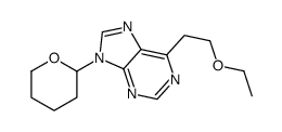 6-(2-ethoxyethyl)-9-(oxan-2-yl)purine Structure