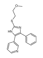 3-[2-(2-methoxyethylsulfanyl)-5-phenyl-1H-imidazol-4-yl]pyridine结构式