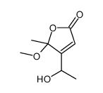 4-(1-hydroxyethyl)-5-methoxy-5-methylfuran-2-one结构式