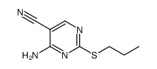5-Pyrimidinecarbonitrile, 4-amino-2-(propylthio) Structure
