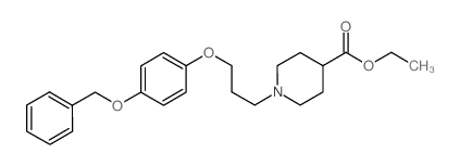 ETHYL 1-(3-(4-(BENZYLOXY)PHENOXY)PROPYL)PIPERIDINE-4-CARBOXYLATE结构式