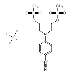 Benzenediazonium, 4-[bis[2-[ (methylsulfonyl)oxy]ethyl]amino]-, tetrafluoroborate(1-) Structure