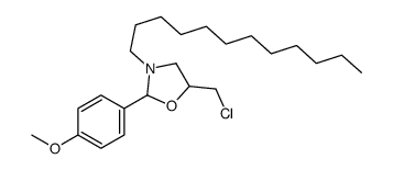 5-(chloromethyl)-3-dodecyl-2-(4-methoxyphenyl)-1,3-oxazolidine Structure