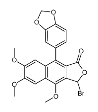 9-Benzo[1,3]dioxol-5-yl-3-bromo-4,6,7-trimethoxy-3H-naphtho[2,3-c]furan-1-one Structure