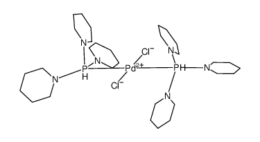 dicloro(bis(1,1',1''-(phosphinetriyl)tripiperidine))palladium Structure