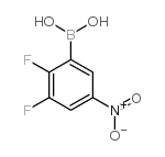 2,3-二氟-5-硝基苯硼酸结构式
